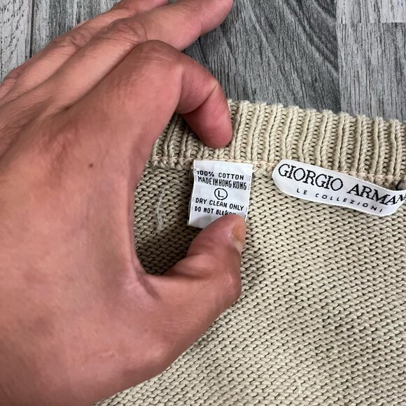 VINTAGE GIORGIO ARMANI LE COLLEZIONI CARDIGAN LOGO SPELLOUT - Picture 4 of 11